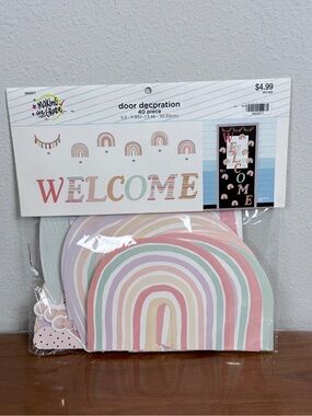Making the Grade 40-Piece Pastel Rainbow Welcome Door Decor 2017 NIP